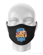 Masca personalizata reutilizabila Life is better with a dog Negru