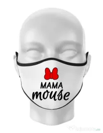 Masca personalizata reutilizabila Mama mouse Alb