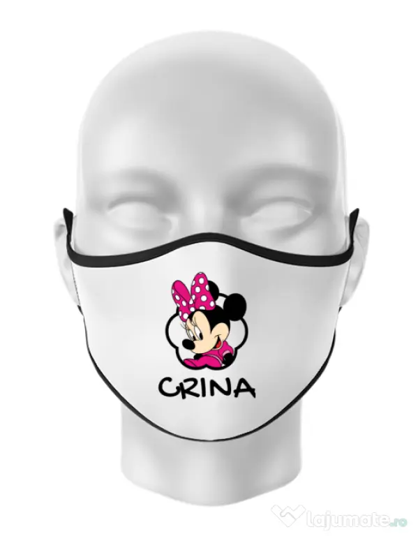 Masca personalizata reutilizabila Mouse daughter Alb