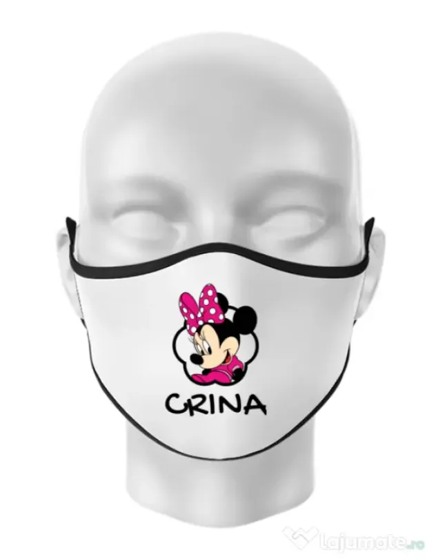 Masca personalizata reutilizabila Mouse daughter Alb