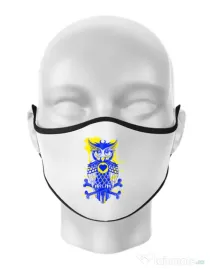 Masca personalizata reutilizabila Owl Alb