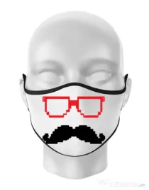 Masca personalizata reutilizabila Pixel mask Alb