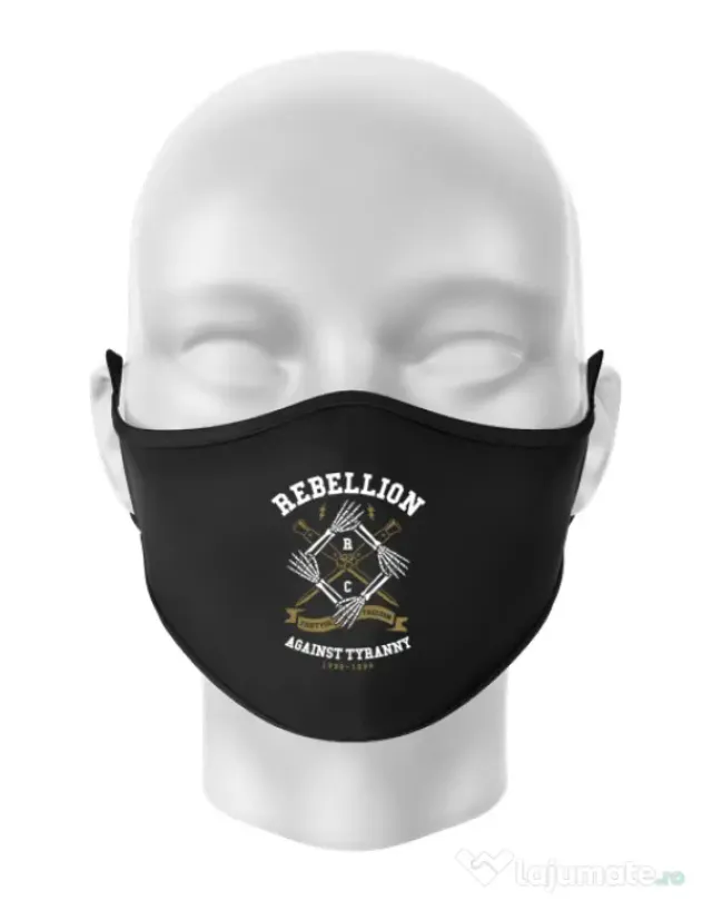 Masca personalizata reutilizabila Rebellion Negru