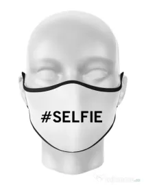 Masca personalizata reutilizabila Selfie Alb