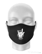 Masca personalizata reutilizabila Stand for heavy metal Negru