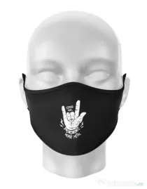 Masca personalizata reutilizabila Stand for heavy metal Negru