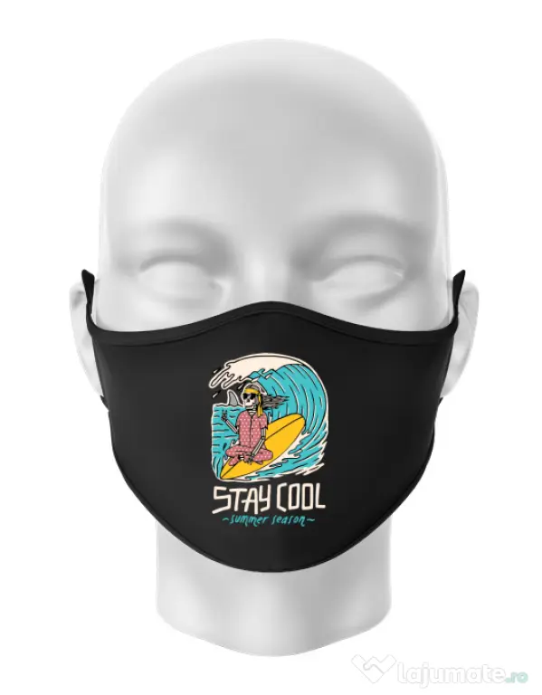 Masca personalizata reutilizabila stay cool Negru