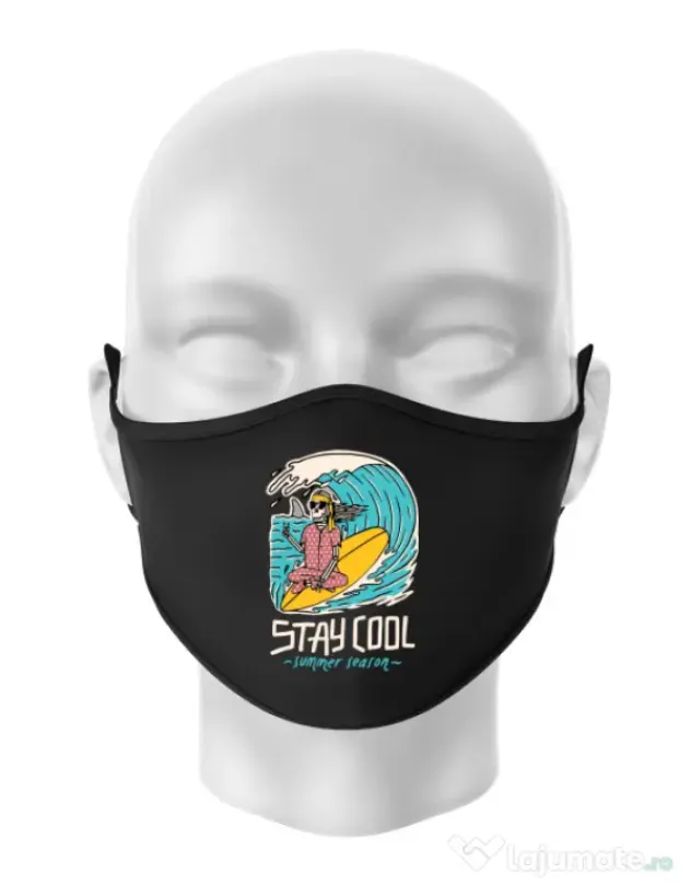 Masca personalizata reutilizabila stay cool Negru