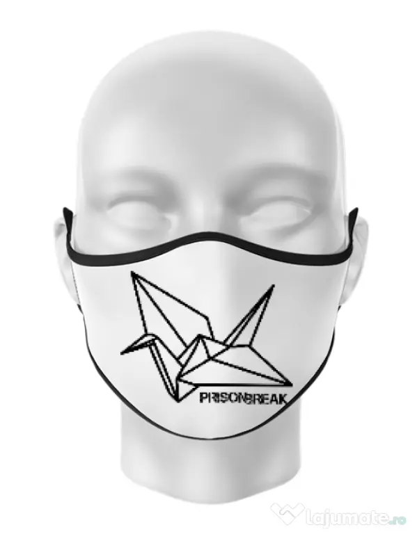 Masca personalizata reutilizabila Swan Alb