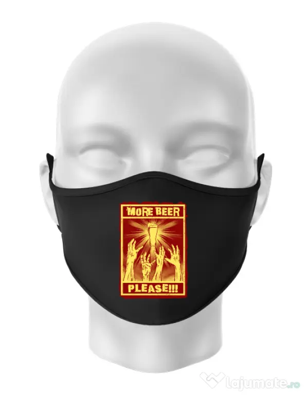 Masca personalizata reutilizabila Thirsty zombies Negru