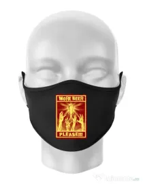 Masca personalizata reutilizabila Thirsty zombies Negru