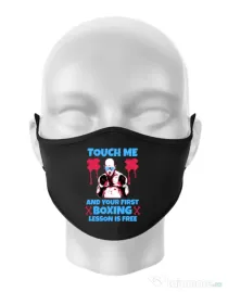 Masca personalizata reutilizabila Touch me Negru