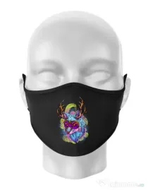 Masca personalizata reutilizabila Wolf Negru