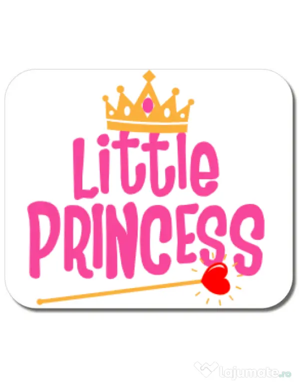 Mousepad personalizat Little Princess Alb