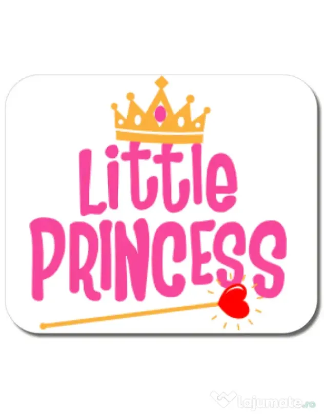 Mousepad personalizat Little Princess Alb
