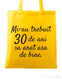 Sacosa din panza 30 de ani Galben