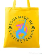 Sacosa din panza A better person Galben