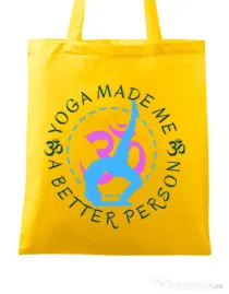 Sacosa din panza A better person Galben