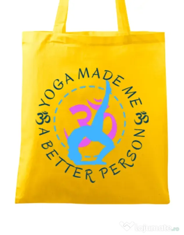 Sacosa din panza A better person Galben