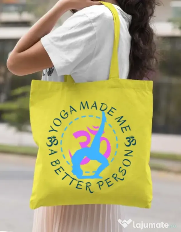 Sacosa din panza A better person Galben