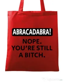 Sacosa din panza Abracadabra Rosu
