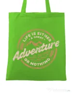 Sacosa din panza Adventure or nothing Verde mar