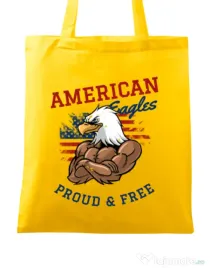 Sacosa din panza American eagles Galben