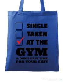 Sacosa din panza At the gym Albastru regal