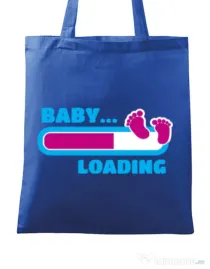 Sacosa din panza Baby loading Albastru regal