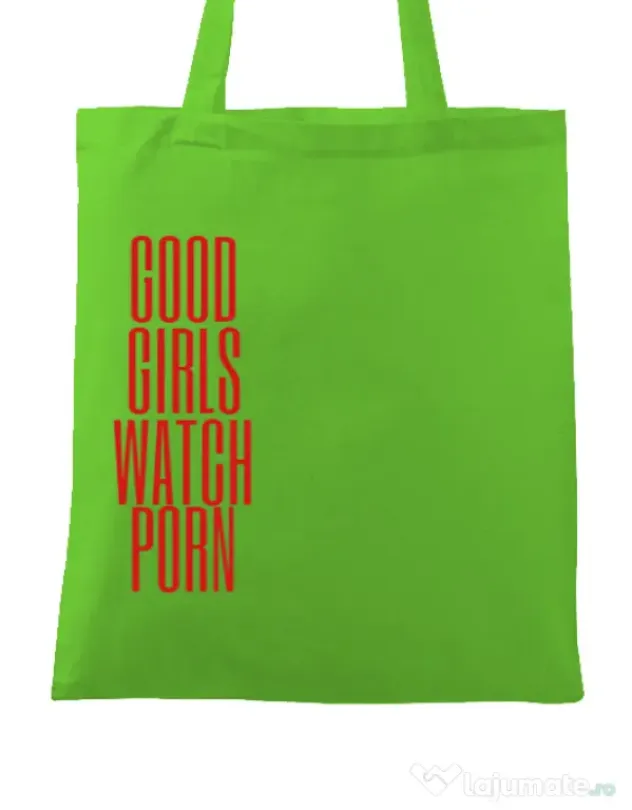 Sacosa din panza Bad girls Verde mar