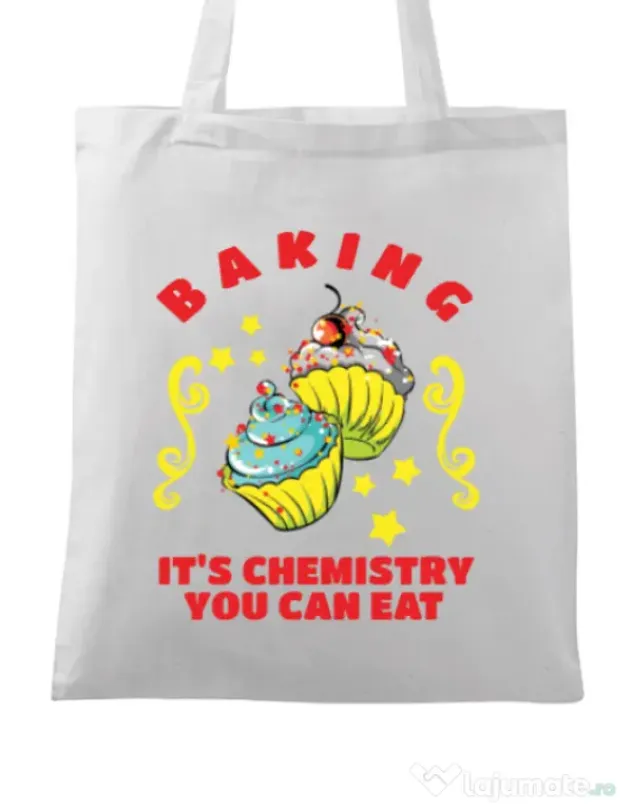 Sacosa din panza Baking Alb