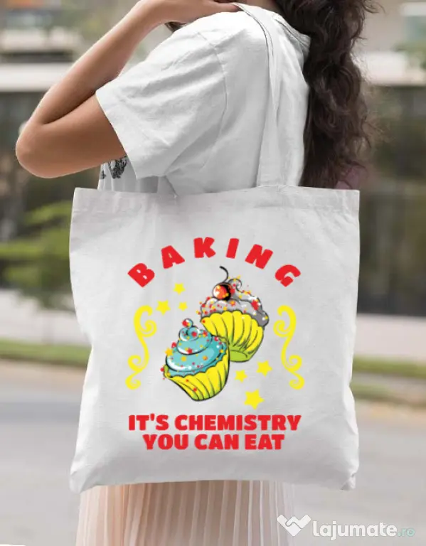 Sacosa din panza Baking Alb