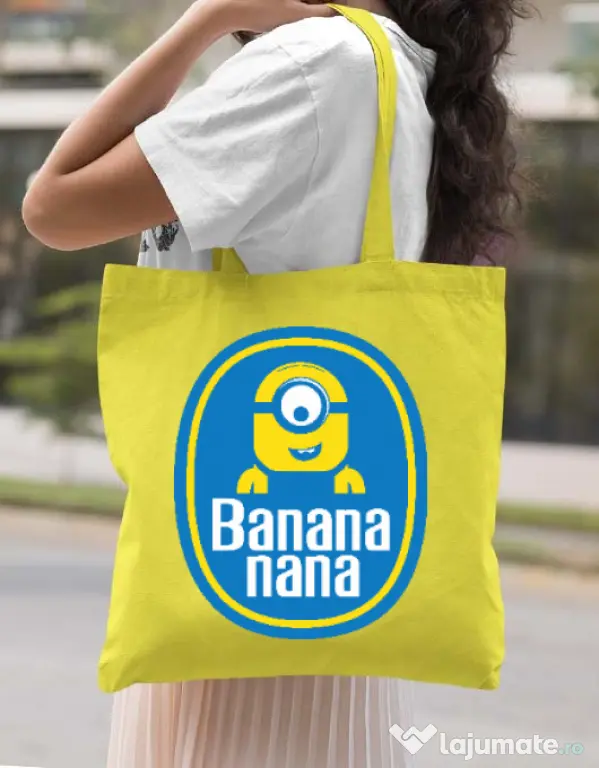 Sacosa din panza Bananana Galben