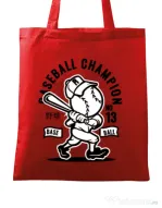 Sacosa din panza Baseball Champion Rosu