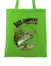 Sacosa din panza Bass jumpers drop a line Verde mar