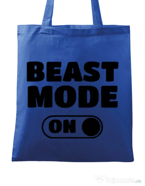 Sacosa din panza Beast mode Albastru regal