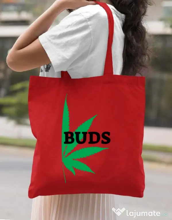 Sacosa din panza Best buds 2 Rosu