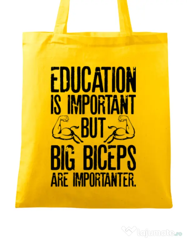Sacosa din panza Big biceps Galben