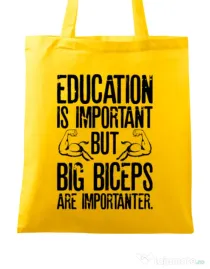 Sacosa din panza Big biceps Galben