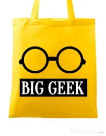 Sacosa din panza Big geek Galben