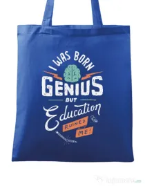 Sacosa din panza Born Genius Albastru regal