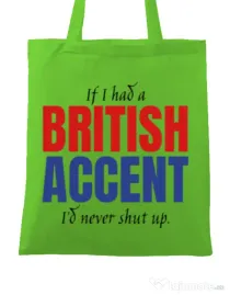 Sacosa din panza British accent Verde mar