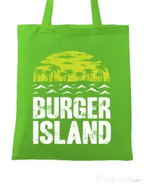 Sacosa din panza Burger island Verde mar