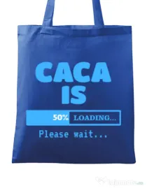 Sacosa din panza Caca is loading Albastru regal