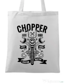 Sacosa din panza Chopper Alb