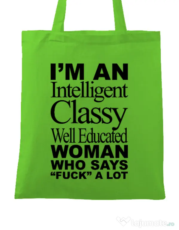 Sacosa din panza Classy Woman Verde mar