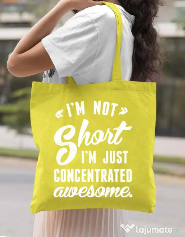 Sacosa din panza Concentrated awesome Galben