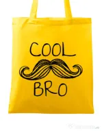 Sacosa din panza Cool moustache bro Galben