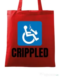 Sacosa din panza Crippled Rosu