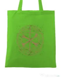 Sacosa din panza Cross Bones Verde mar